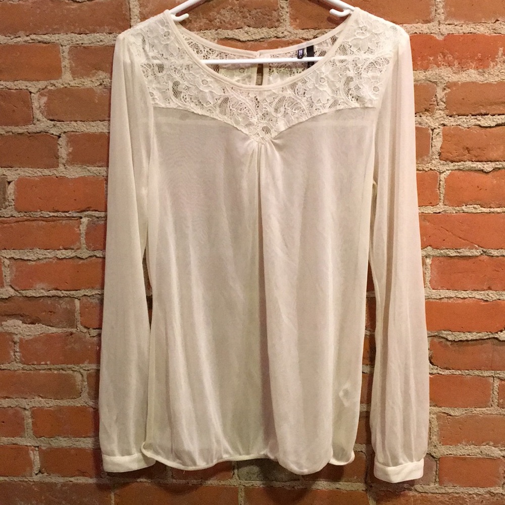 Sheer white top